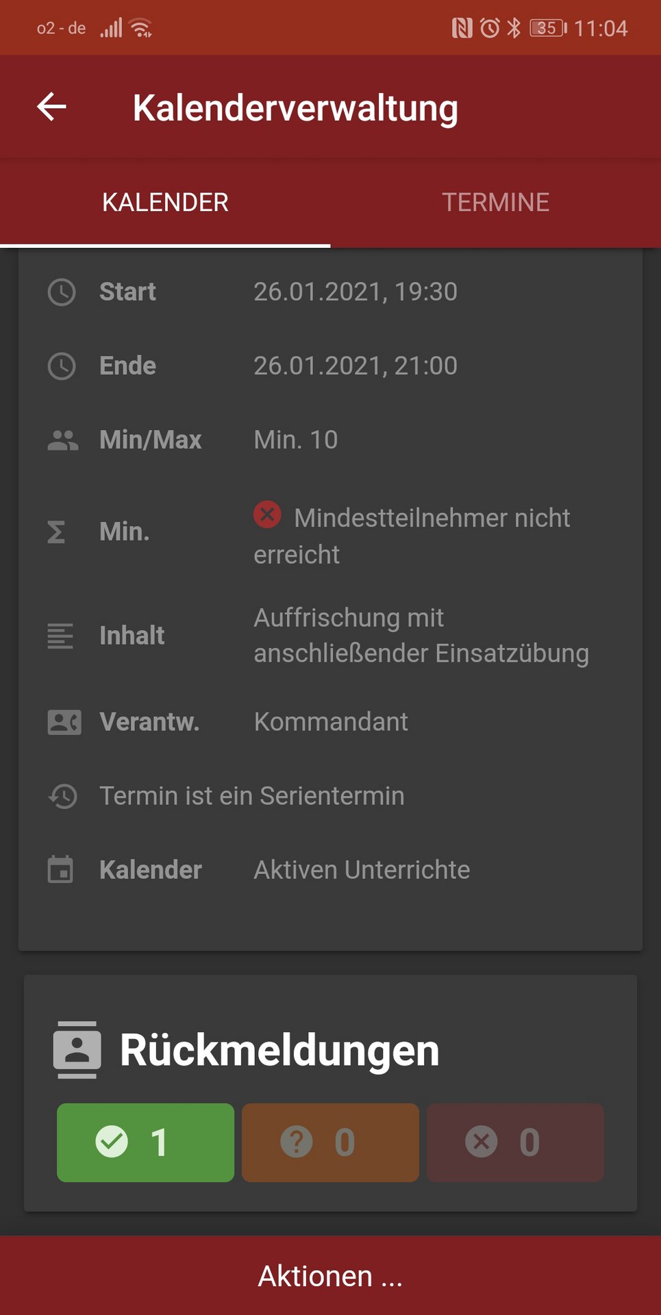 Das Termin Oder Der Termin Plattform zur Verwaltung v. Terminen & Übungen | Alamos GmbH